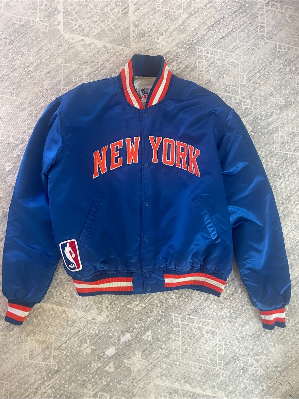 Vintage STARTER New York Knicks Blue Jacket with Orange & White Logo